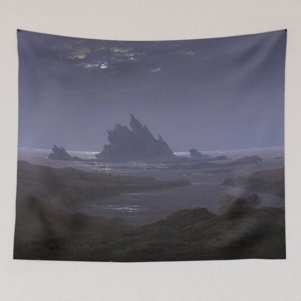 Item preview, Caspar David Friedrich - Rocky Reef on the Seashore designed and sold by ArtExpression.
