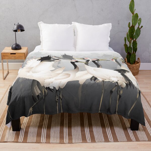1000 Lucky Cranes Throw Blanket