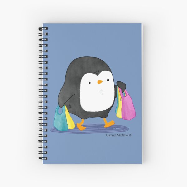 Penguins love shopping! Spiral Notebook