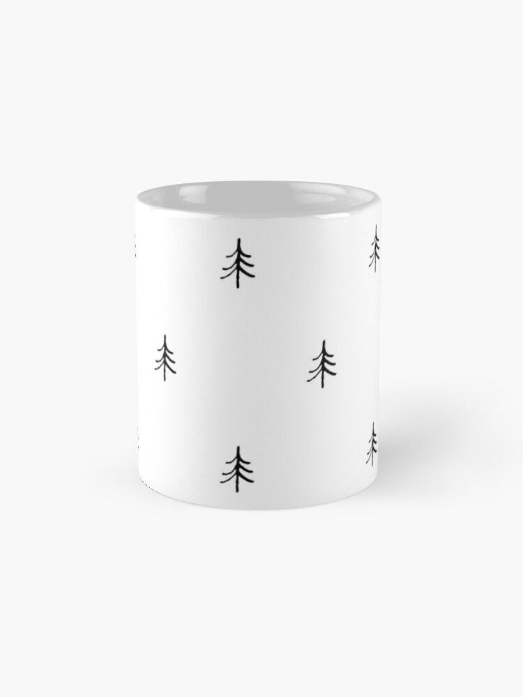 Simple Modern Black and White Geometric Pattern Coffee Mug by  BlackStrawberry