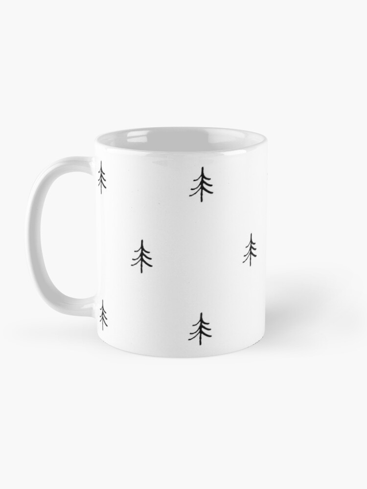 Simple Modern Black and White Geometric Pattern Coffee Mug by  BlackStrawberry