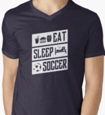 Eat sleep soccer Men's V-Neck T-Shirt