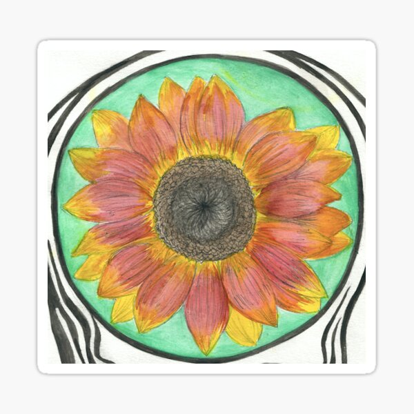 Sunflower Watercolor #1 Sticker