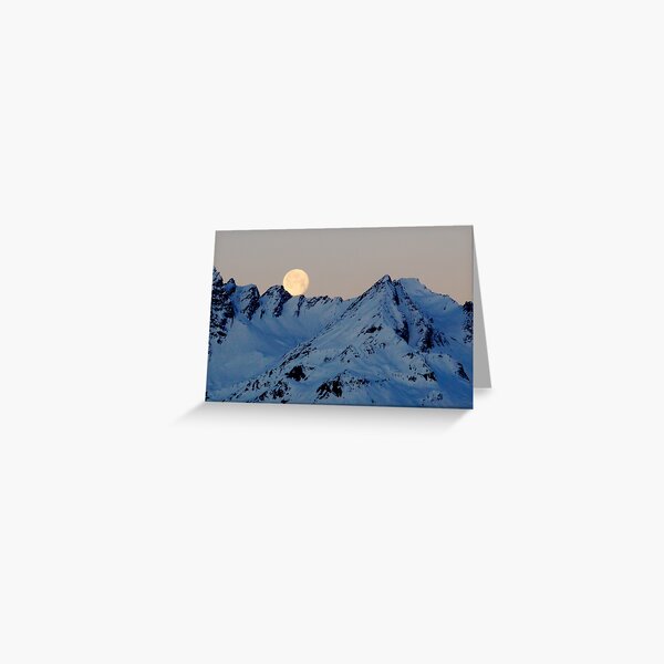 Alpine Moon Greeting Card
