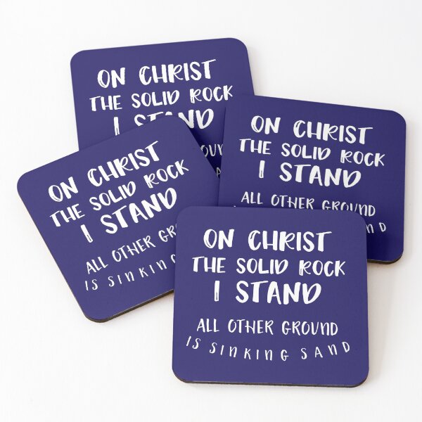 Item preview, Christian Hymn; On Christ The Solid Rock I Stand Quote designed and sold by motivateme.