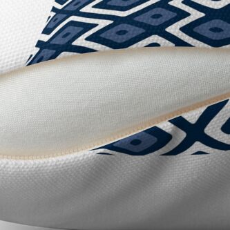 Alternate view of Maze Abstract Pattern - White / Navy Throw Pillow