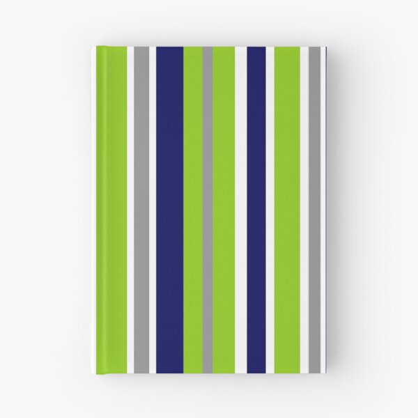 Item preview, Variable Preppy Stripes Minimalist Vertical Color Block Pattern in Lime Green, Bright Navy Blue, Gray, and White designed and sold by kierkegaard.
