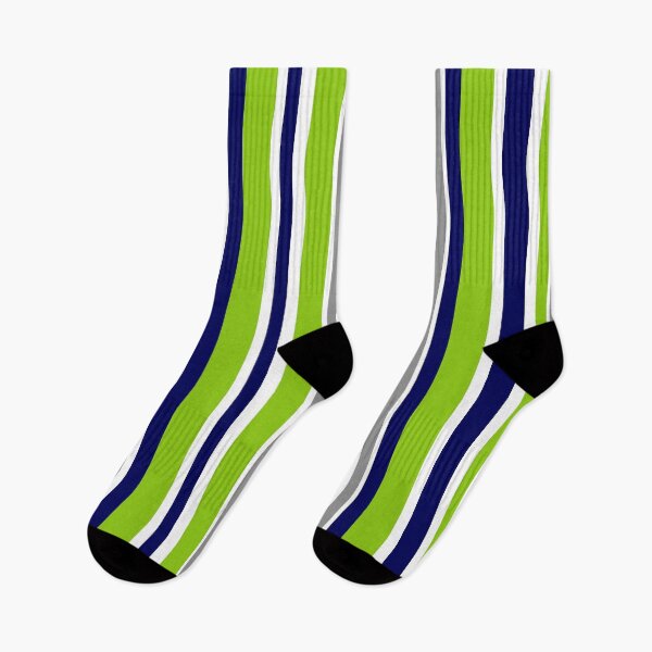 Item preview, Variable Preppy Stripes Minimalist Vertical Color Block Pattern in Lime Green, Bright Navy Blue, Gray, and White designed and sold by kierkegaard.