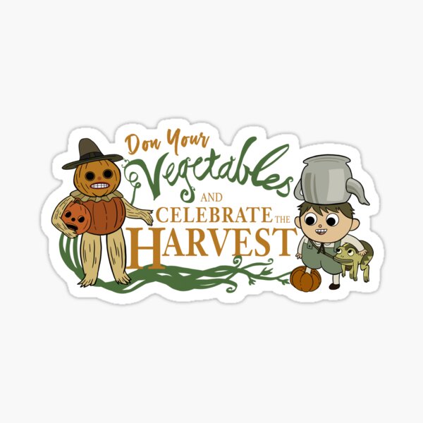 "Don Your Vegetables and Celebrate the Harvest" Sticker