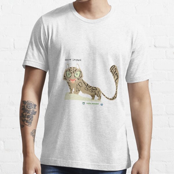 Snow Leopard Caricature T Shirt For Sale By Rohanchak Redbubble Snow Leopard T Shirts 