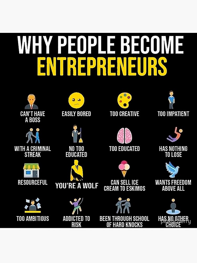 "Best Entrepreneur Quotes Why People Entrepreneurs" Poster for