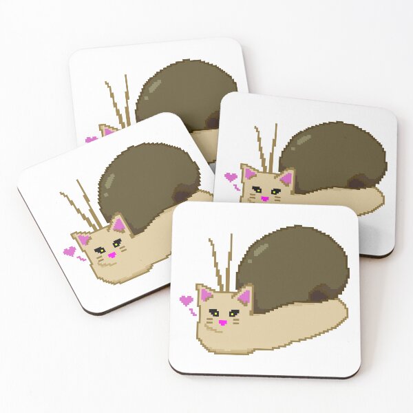 Item preview, 8-bit snail cat  designed and sold by pettingmoo.