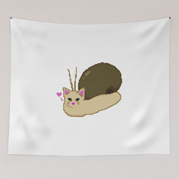 Item preview, 8-bit snail cat  designed and sold by pettingmoo.