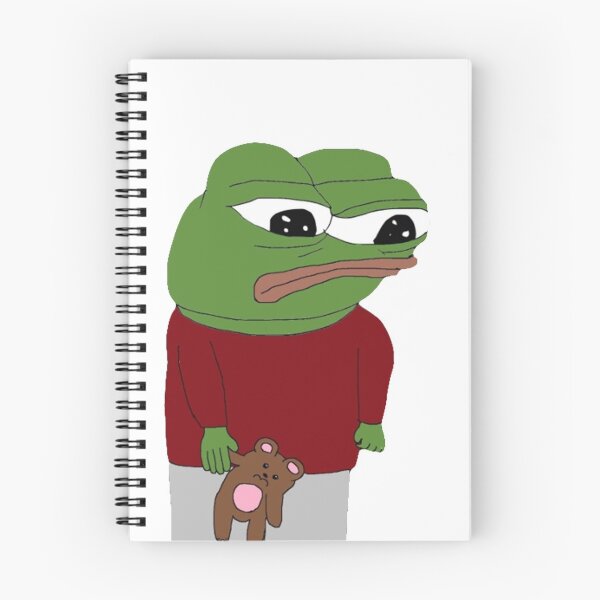 Item preview, Sad Pepe Frog Holding a Teddy Bear designed and sold by kimomo.