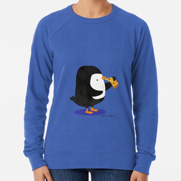 Steve Penguin loves Pizza! Lightweight Sweatshirt