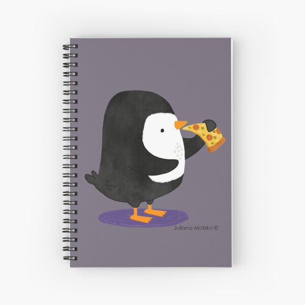 Steve Penguin loves Pizza! Spiral Notebook