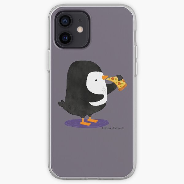 Steve Penguin loves Pizza! iPhone Soft Case