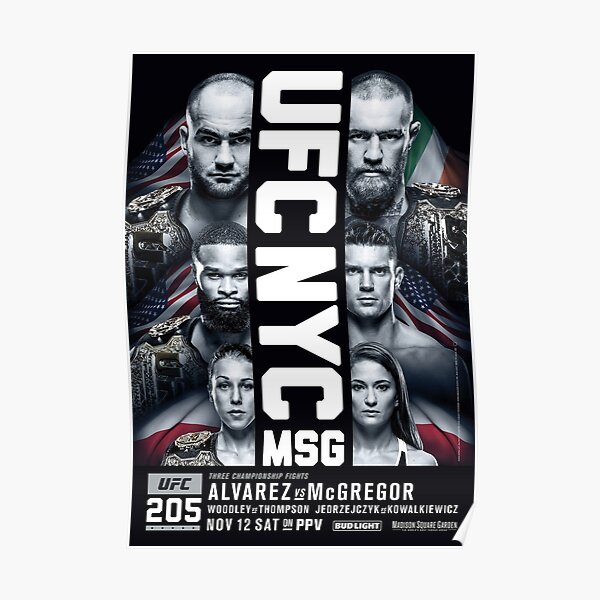 UFC 204: Alvarez vs McGregor Official Event Poster (HQ) Poster Poster