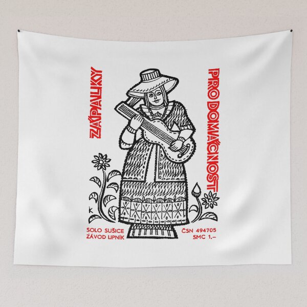 Item preview, Vintage Czech Matchbook Label Folkart Design designed and sold by AestheticNow.