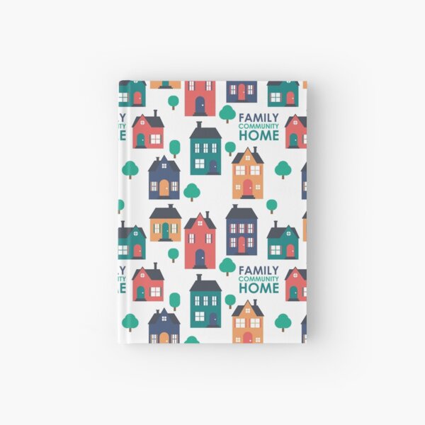 Vista previa del artículo con la obra «Familia, comunidad, patrón de la casa del vecindario HOME», diseñado y vendido por StudioUnrefined.