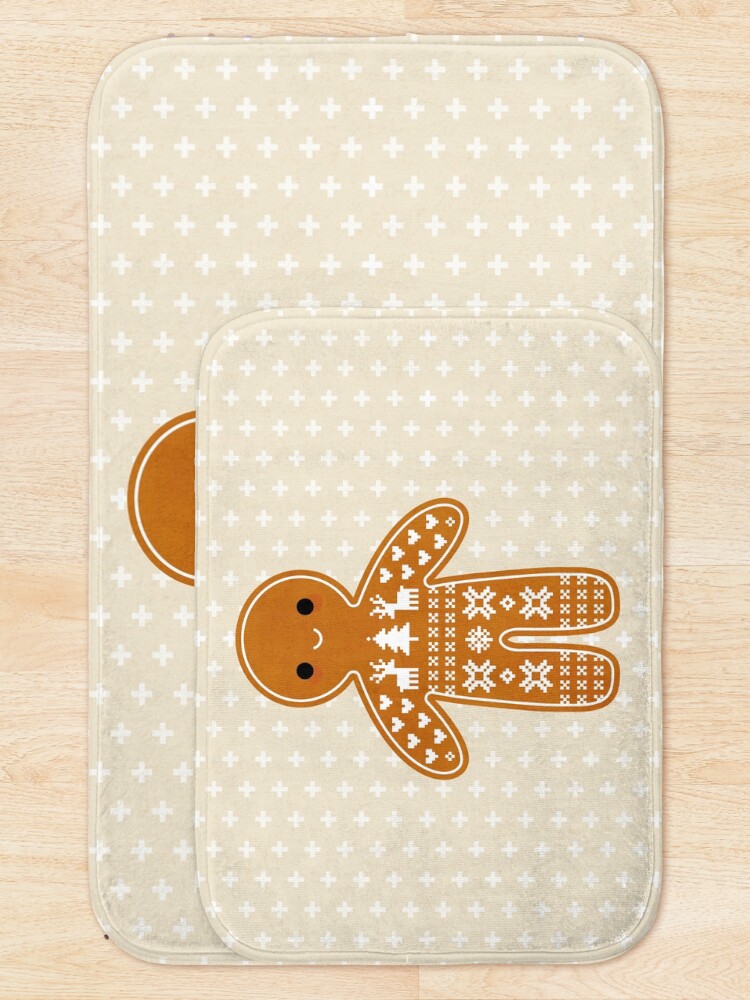 Alternate view of Sweater Pattern Gingerbread Cookie Bath Mat
