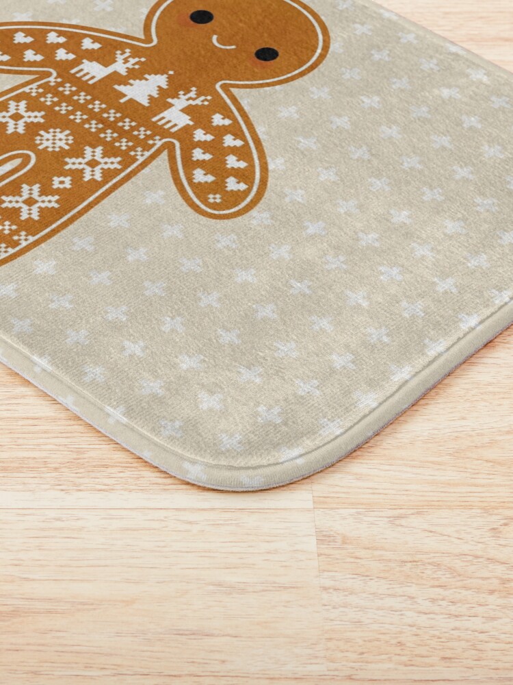 Alternate view of Sweater Pattern Gingerbread Cookie Bath Mat