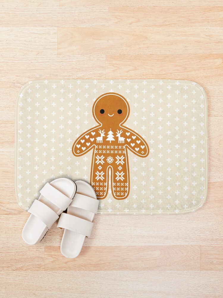 Alternate view of Sweater Pattern Gingerbread Cookie Bath Mat