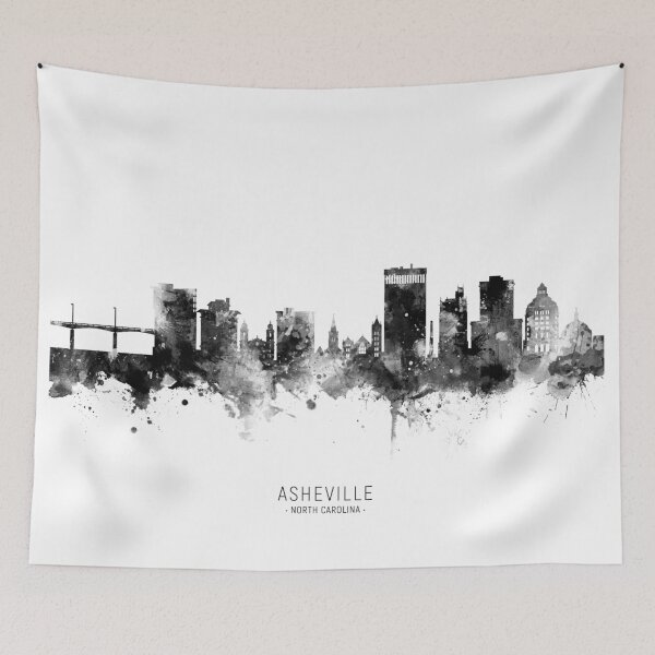 Item preview, Asheville North Carolina Skyline designed and sold by ArtPrints.