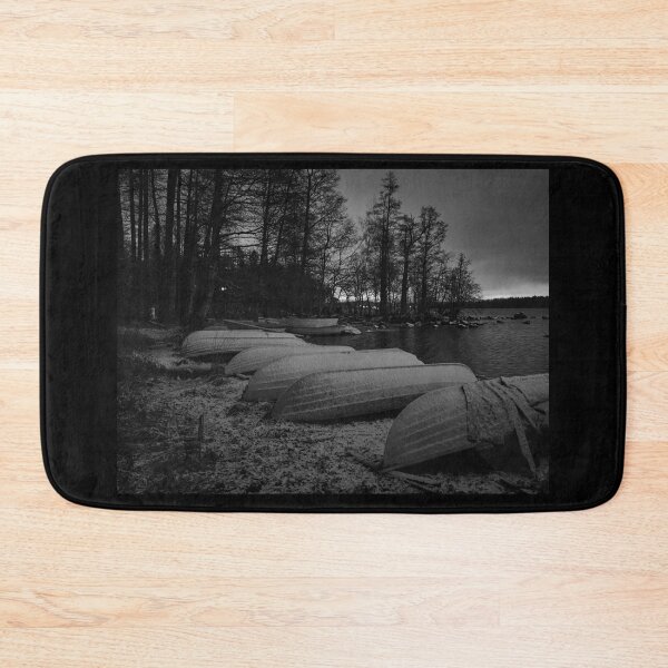 Item preview, The Boats by the Lake covered with snow designed and sold by Jouko Lehto Photography.