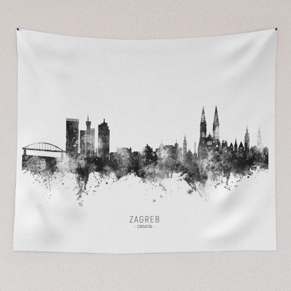 Item preview, Zagreb Croatia Skyline designed and sold by ArtPrints.
