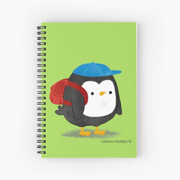 Jimmy Penguin goes to school Spiral Notebook