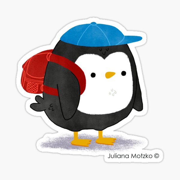 Jimmy Penguin goes to school Sticker