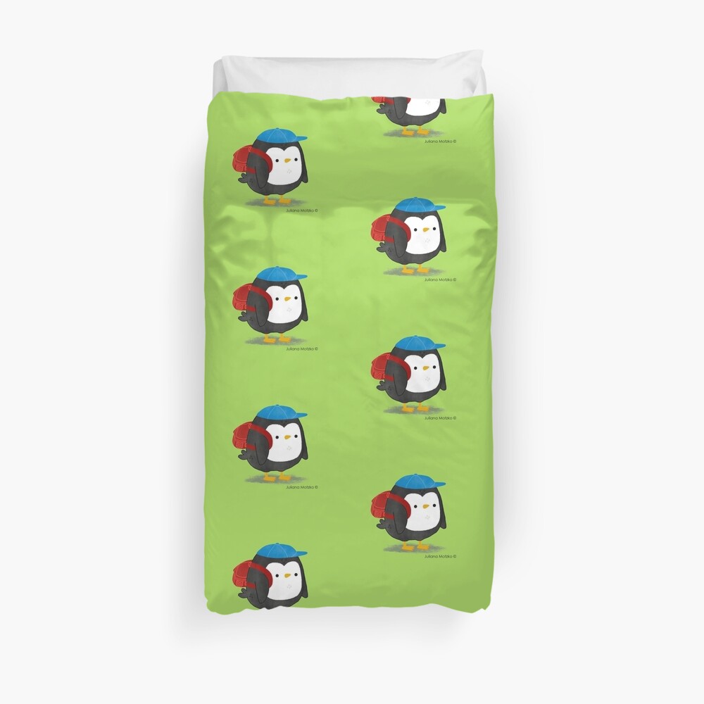 Jimmy Penguin goes to school Duvet Cover