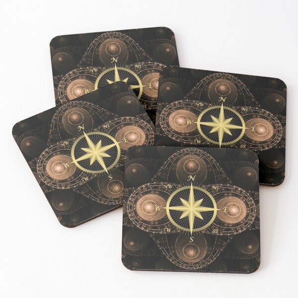 Item preview, Fractal Compass Design with Dark Background designed and sold by Mindsofcreation.