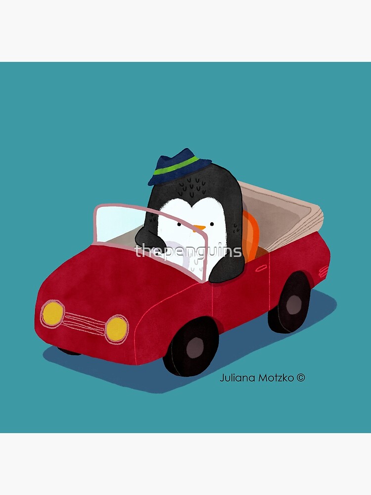 Steve loves driving his car by thepenguins