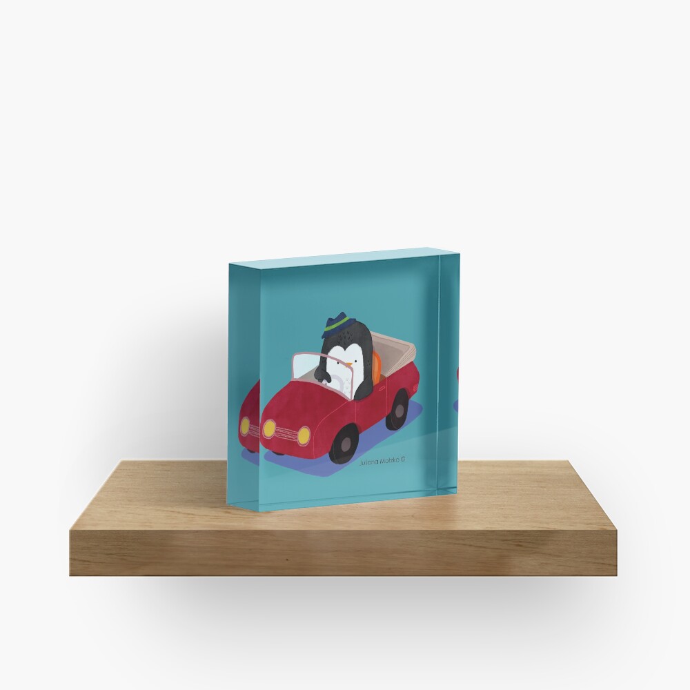 Steve loves driving his car Acrylic Block