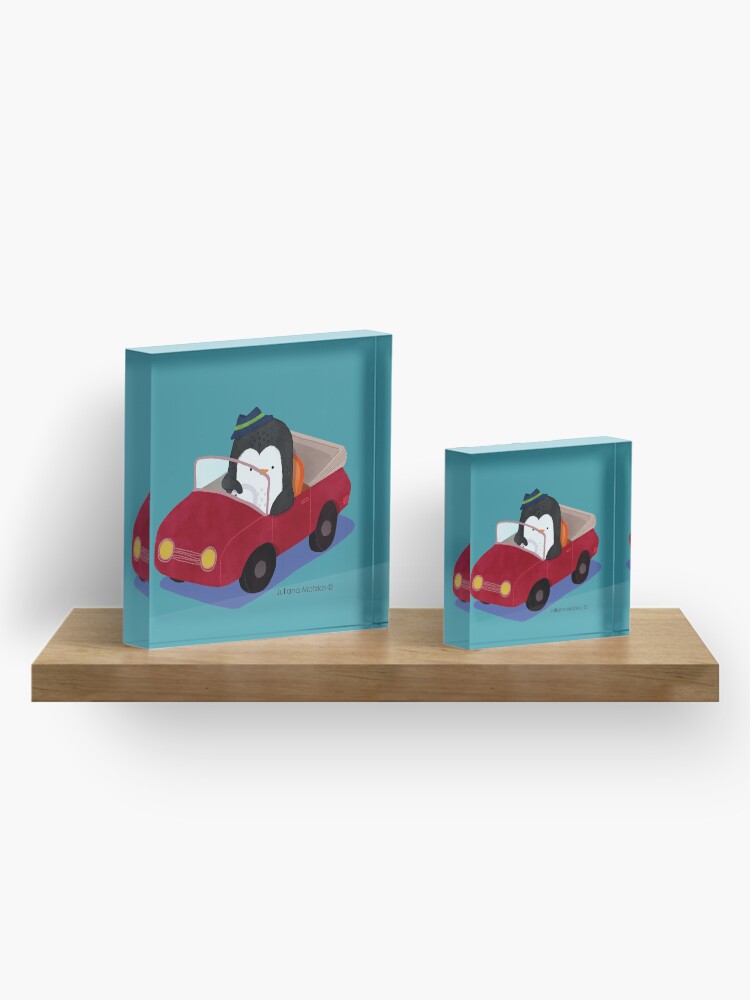 Alternate view of Steve loves driving his car Acrylic Block