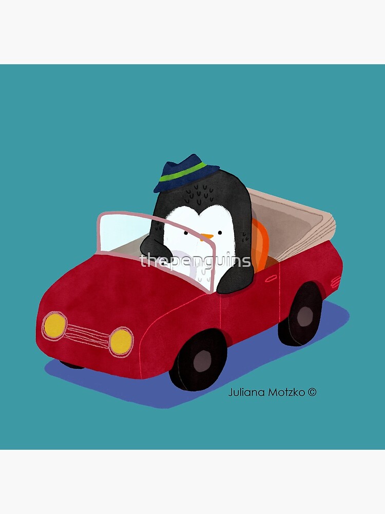 Steve loves driving his car by thepenguins
