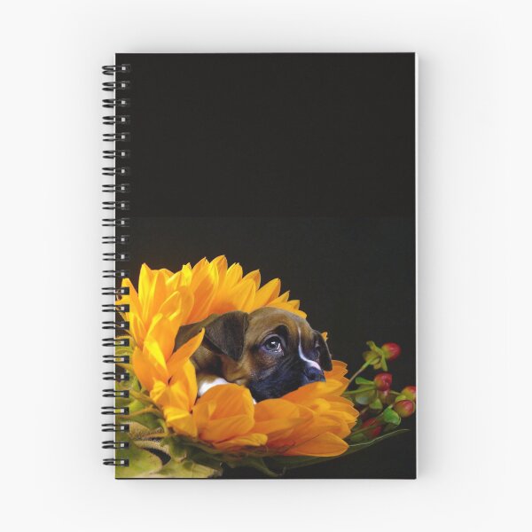Item preview, Boxer puppy in sunflower designed and sold by ritmoboxers.
