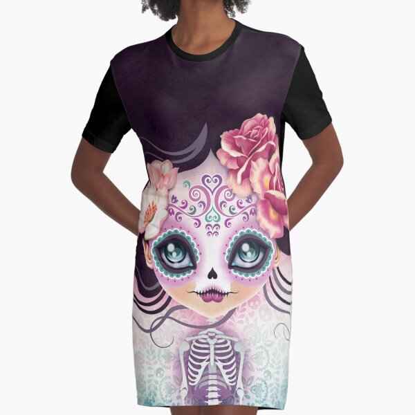 Camila Huesitos - Sugar Skull Graphic T-Shirt Dress