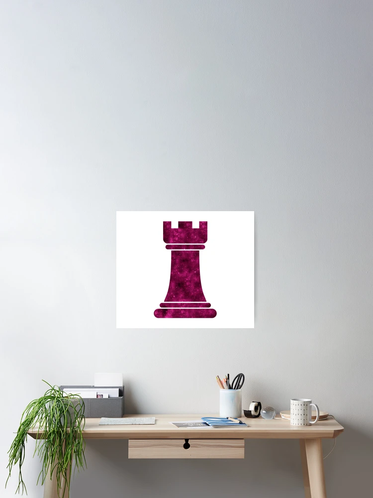 Thumbnail 2 of 3, Poster, Chess Pieces - Rook (Color Inversion) designed and sold by Kamurata.