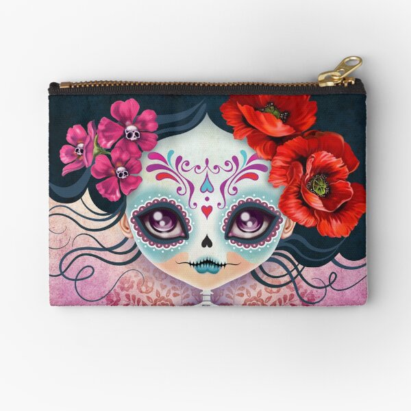 Amelia Calavera - Sugar Skull Zipper Pouch