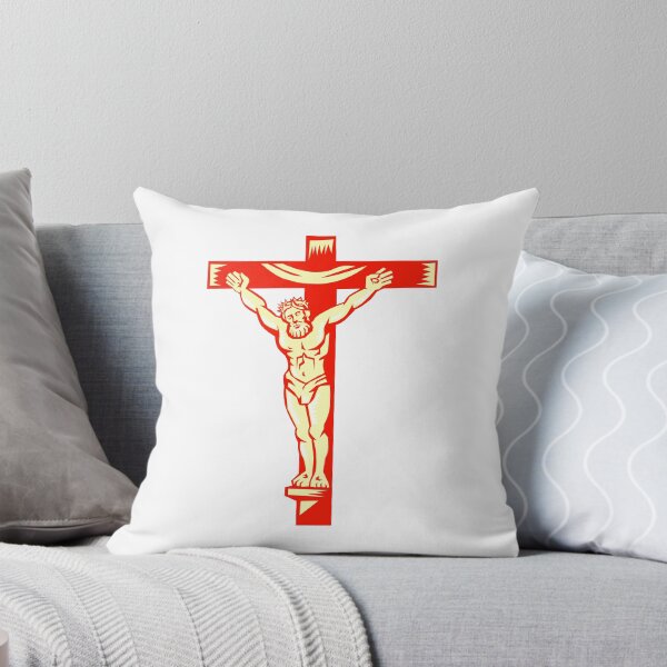 Item preview, Jesus Christ On Cross Woodcut designed and sold by patrimonio.
