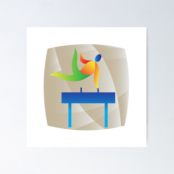 Item preview, Pommel Horse Gymnastics Square Retro designed and sold by patrimonio.