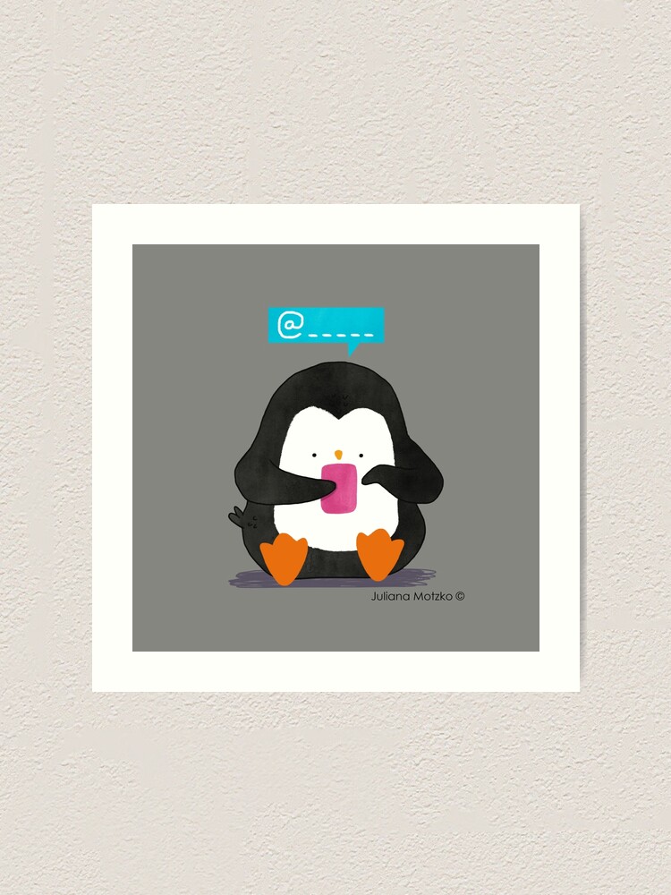 Alternate view of Social Media Penguin Art Print
