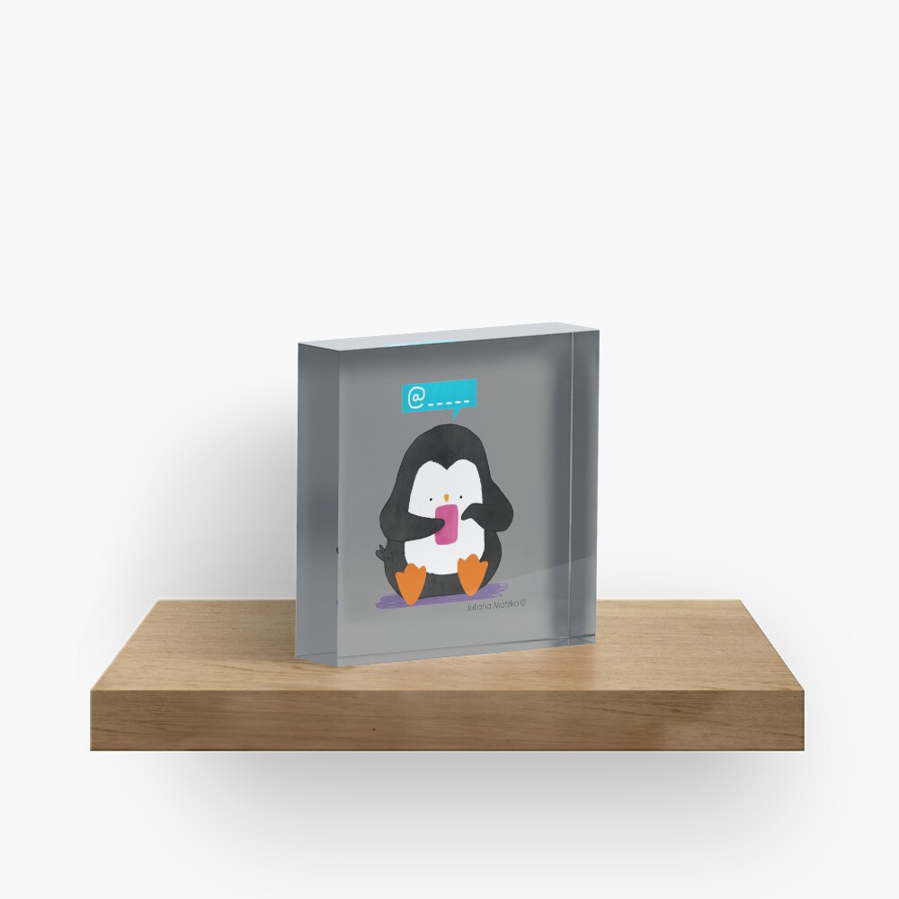 Social Media Penguin Acrylic Block