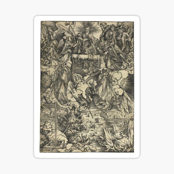 Item preview, The Seven Angels With Trumpets mastehe Seven Angels With Trumpets maste  by Albrecht Durer circa 1500 designed and sold by Vintage Designs +.