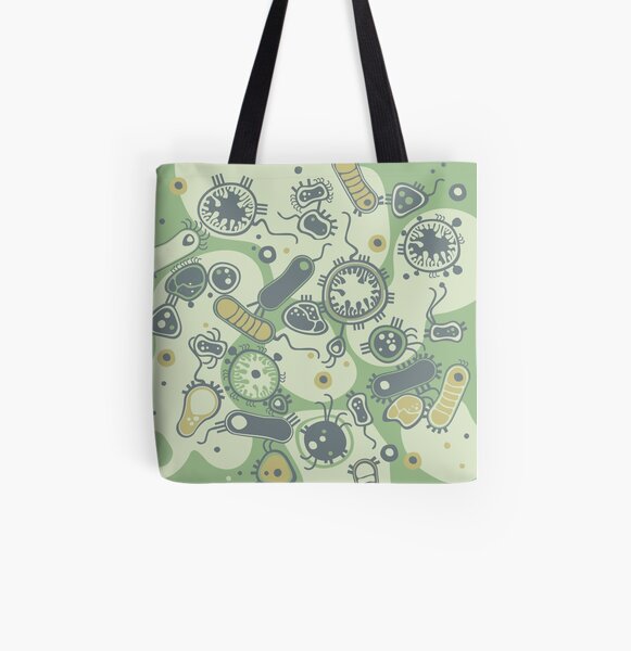 Eukaryote (green) All Over Print Tote Bag