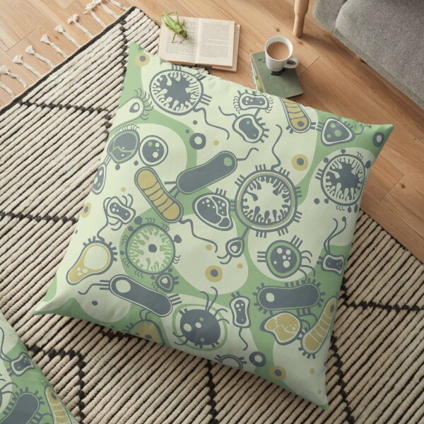 Eukaryote (green) Floor Pillow