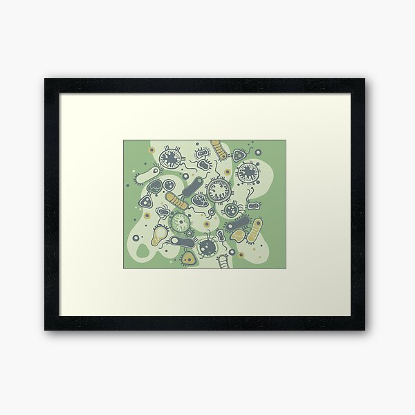 Eukaryote (green) Framed Art Print